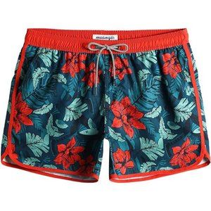 Mens Boys Short 80s 90s Vintage Swim Trunks Quick Dry Swim Suits Board Shorts